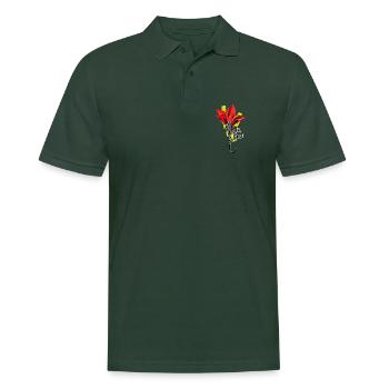 Origami Umbrella Open to Change - Männer Poloshirt - Tannengrün - Vorne - Nico (186cm)