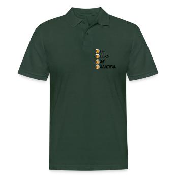 ALL BEERS ARE BEAUTIFUL BIER JGS ACAB ABAB SPRUCH - Männer Poloshirt - Tannengrün - Vorne - Nico (186cm)