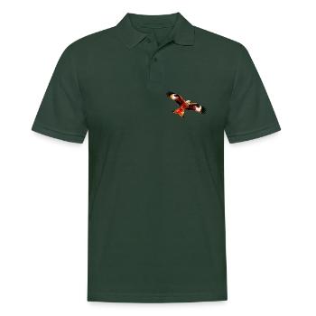Roter Milan im Flug - Männer Poloshirt - Tannengrün - Vorne - Nico (186cm)