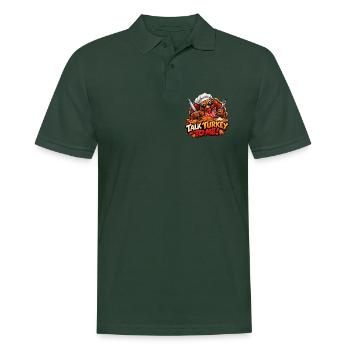 Wütender Truthahn – Der König des Thanksgiving - Männer Poloshirt - Tannengrün - Vorne - Nico (186cm)