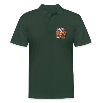 Weil ich der Maurer bin, darin! - Männer Poloshirt - Tannengrün - Vorne - Nico (186cm)