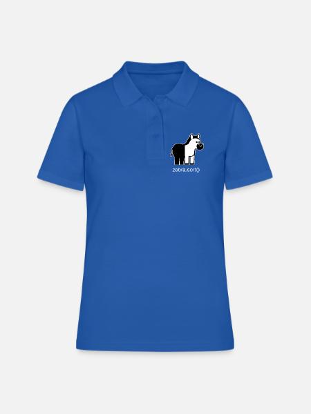 Sortiertes Zebra - Frauen Polo Shirt - Royalblau