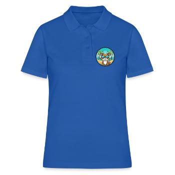 Hantilly Tiffany Cat Breed Cartoon Sunglass Beach - Women's Polo Shirt - royal blue - Front - Ailine (174cm)