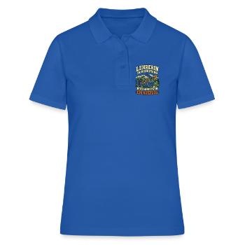 Lehrerin im Ruhestand – Jeder Tag ein Ausflug - Frauen Polo Shirt - Royalblau - Vorne - Ailine (174cm)