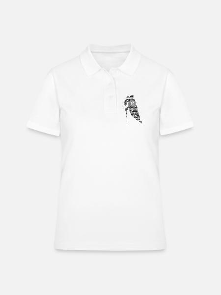 Sprache der Hockey (Schwarz) - Frauen Polo Shirt - Weiß