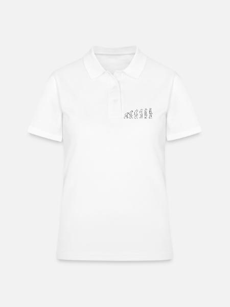 Die Evolution Silhouette Geschenk Shirt - Frauen Polo Shirt - Weiß