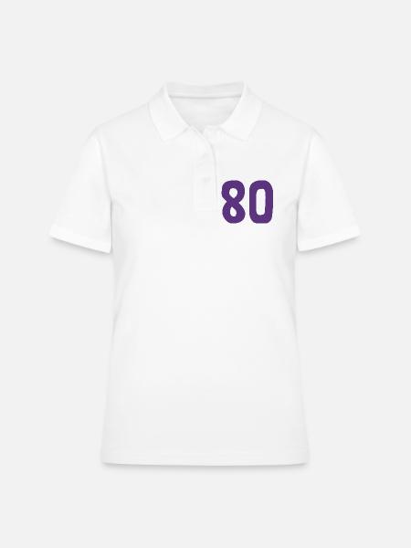 80. 80 ANS. 80e ANNIVERSAIRE. ANNIVERSAIRE 80 ANS. - Polo Femme - blanc
