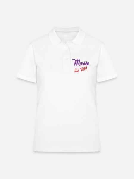 EVJF. MARIEE. TEAM. TEAM MARIEE. FUTURE MARIEE - Polo Femme - blanc