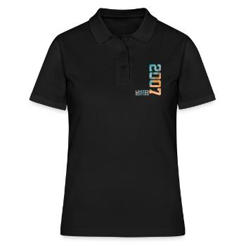 19. GEBURTSTAG LIMITED EDITION 2007 - Frauen Polo Shirt - Schwarz - Vorne - Ailine (174cm)