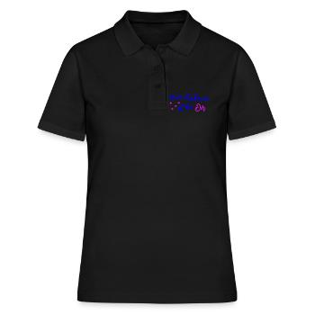 mein zu Hause ist bei Dir - Frauen Polo Shirt - Schwarz - Vorne - Ailine (174cm)