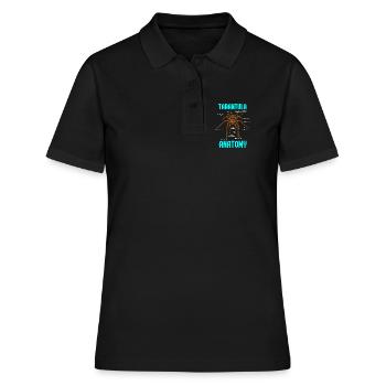 Tarantelspinne Anatomie - Lustiges Diagramm - Frauen Polo Shirt - Schwarz - Vorne - Ailine (174cm)