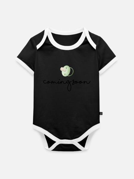 coming soon - Baby Bio-Kurzarm-Kontrastbody -