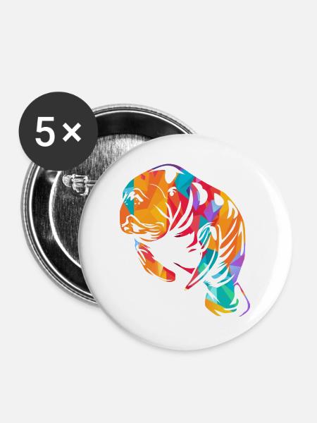 Gemächliche Seekuh Meeresgigant - Buttons mittel 32 mm (5er Pack) - Weiß