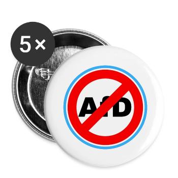 AFD Verbot - Buttons klein 25 mm (5er Pack) - Weiß - Vorne