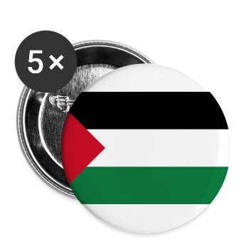 Palästina Fahne - Buttons klein 25 mm (5er Pack) - Weiß - Vorne