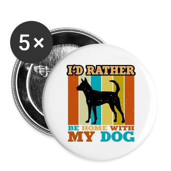 Formosan Sennenhund Liebe Silhouette Retro Sonnenuntergang - Buttons klein 25 mm (5er Pack) - Weiß - Vorne