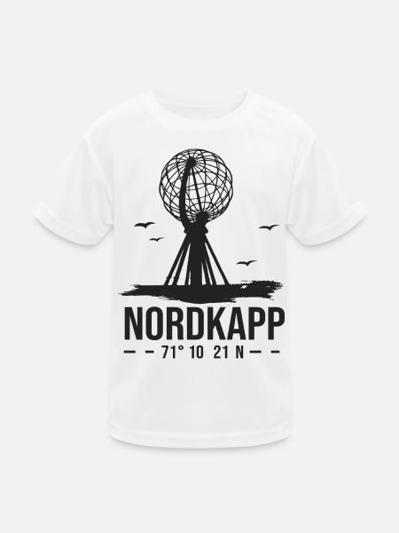 Nordkap Nordkap Norwegen Nordkap - Kinder Funktions-T-Shirt - Weiß