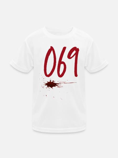 Postleitzahl Frankfurt 069 - Kinder Funktions-T-Shirt - Weiß