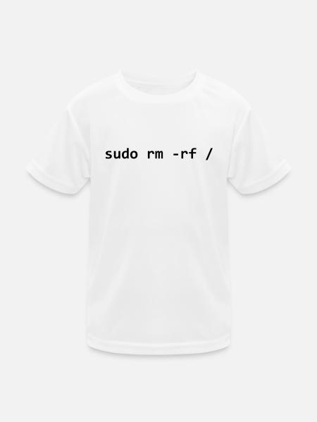 sudo rm rf - Kids Functional T-Shirt - white
