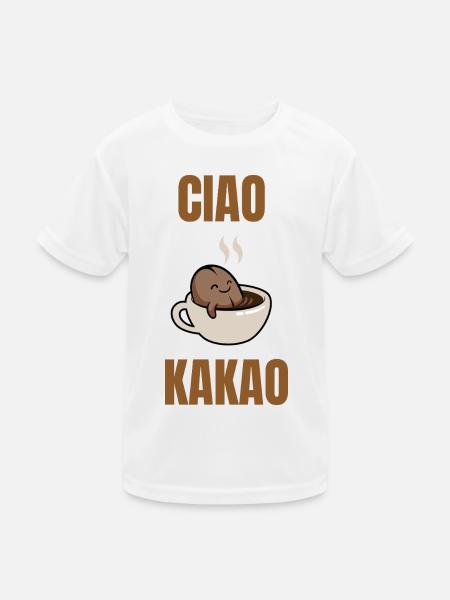 ciao Kakao - Kinder Funktions-T-Shirt - Weiß - Vorne