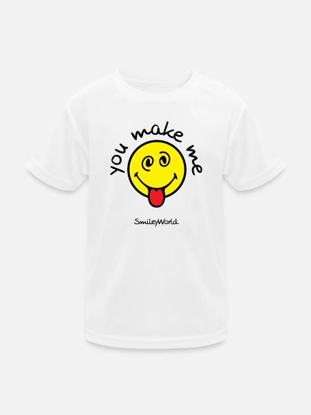 Smiley, SWFA21, du machst mich.... - Kinder Funktions-T-Shirt - Weiß