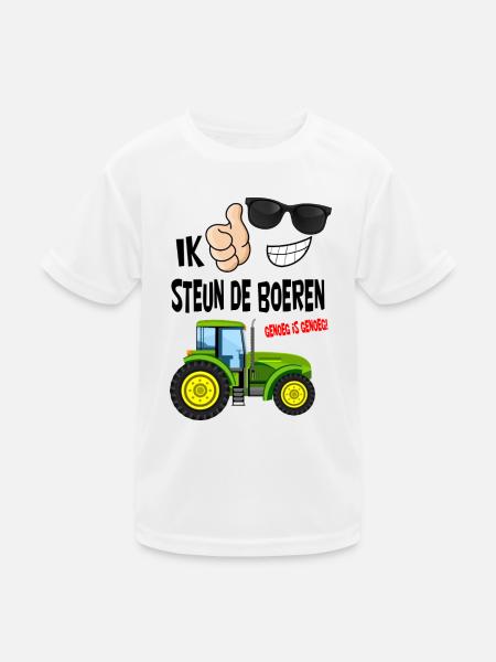 farmers protest with enough is enough for the farmers - Kids Functional T-Shirt - white - Front
