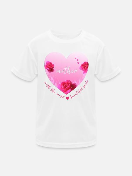 mother Mummy mom mama - Kinder Funktions-T-Shirt - Weiß - Vorne