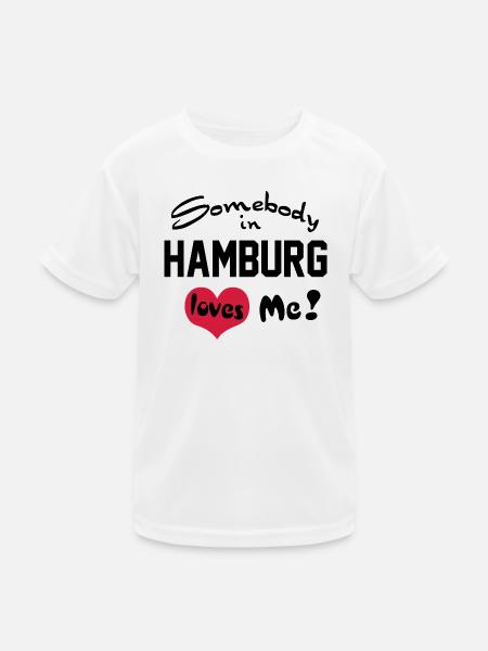 hamburg - Kinder Funktions-T-Shirt - Weiß