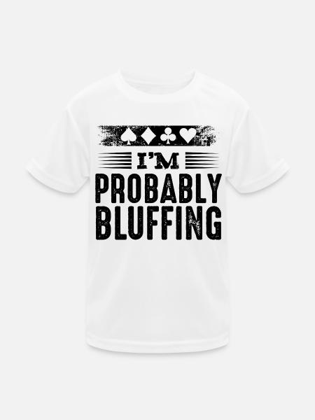 Poker - Kinder Funktions-T-Shirt - Weiß - Vorne