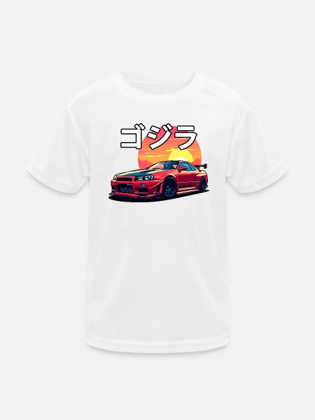 R34 Sunset - Kids Functional T-Shirt - white