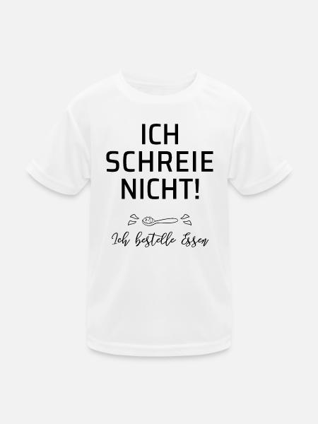 Ich schreie nicht - Kinder Funktions-T-Shirt - Weiß - Vorne