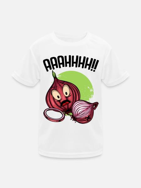 Onion chaos neon illustration - Kids Functional T-Shirt - white