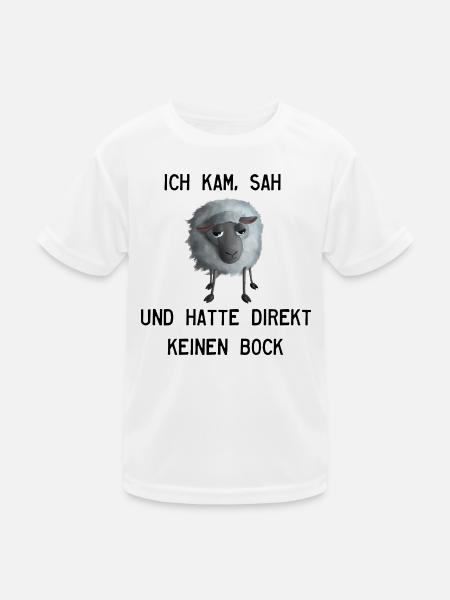 Keinen Bock Schaf - Ich kam, sah und hatte... - Kinder Funktions-T-Shirt - Weiß