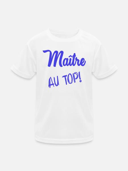 MEISTER. MEISTER. HUMOR - Kinder Funktions-T-Shirt - Weiß - Vorne