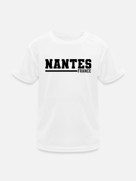 Nantes | Frankreich - Kinder Funktions-T-Shirt - Weiß - Vorne