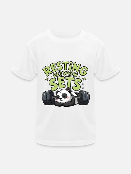 Resting Between Sets - Kids Functional T-Shirt - white