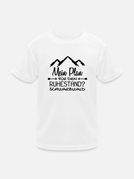 Schwarzwald Schwaben Schwabe Rentner Geschenk - Kinder Funktions-T-Shirt - Weiß - Vorne