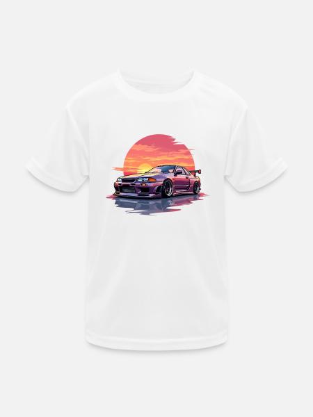 Skyline Sunset - Kids Functional T-Shirt - white