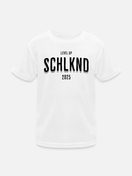 Einschulung Schlknd 2025 - Kinder Funktions-T-Shirt - Weiß - Vorne