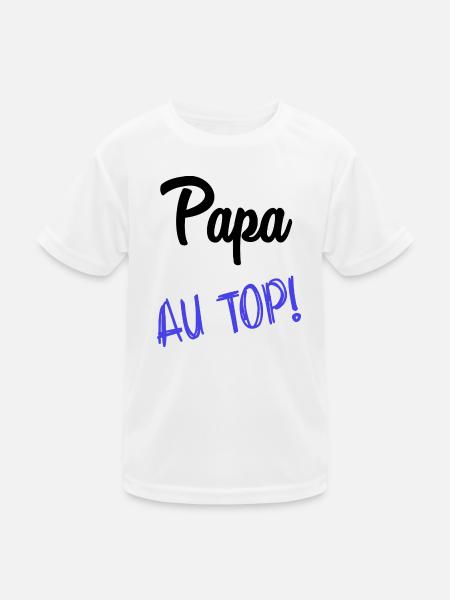 DAD. FATHER'S DAY. HAPPY FATHER'S DAY. HAPPY BIRTHDAY. - Kids Functional T-Shirt - white - Front
