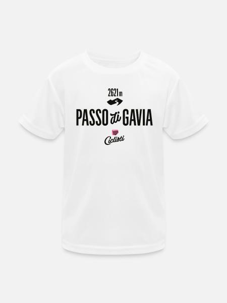 Gavia Pass - Kinder Funktions-T-Shirt - Weiß - Vorne