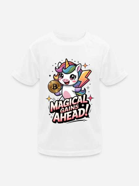 Magical Gains Ahead! - Kids Functional T-Shirt - white - Front