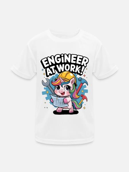 Engineer At Work! - Kids Functional T-Shirt - white - Front