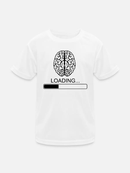Brain Sprüche Spruch lustig witzig Breakfast Witz - Kinder Funktions-T-Shirt - Weiß
