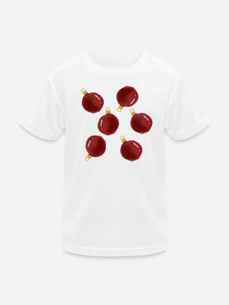 Christbaumkugeln. - Kinder Funktions-T-Shirt - Weiß
