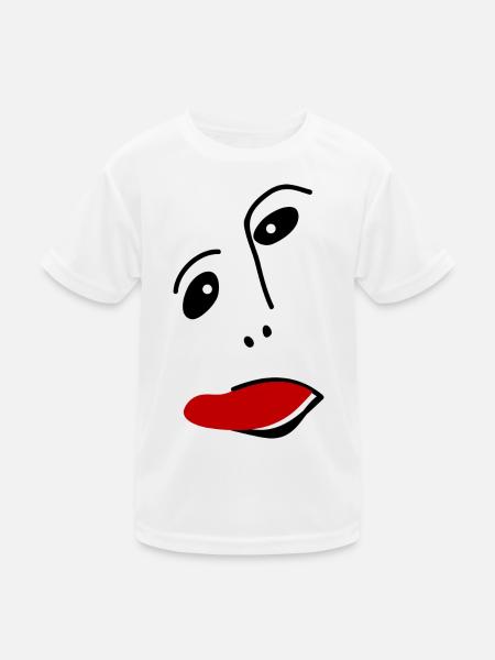 Ecce Homo streckt die Zunge heraus - Kinder Funktions-T-Shirt - Weiß