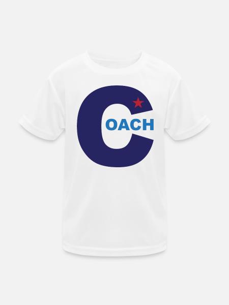 Trainer - Kinder Funktions-T-Shirt - Weiß - Vorne