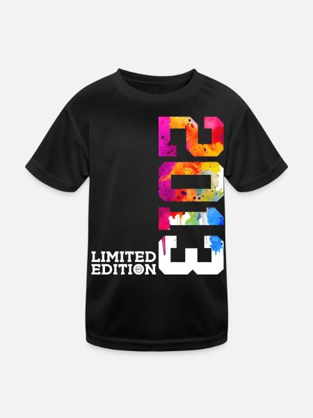 13. GEBURTSTAG LIMITED EDITION 2013 - Kinder Funktions-T-Shirt - Schwarz