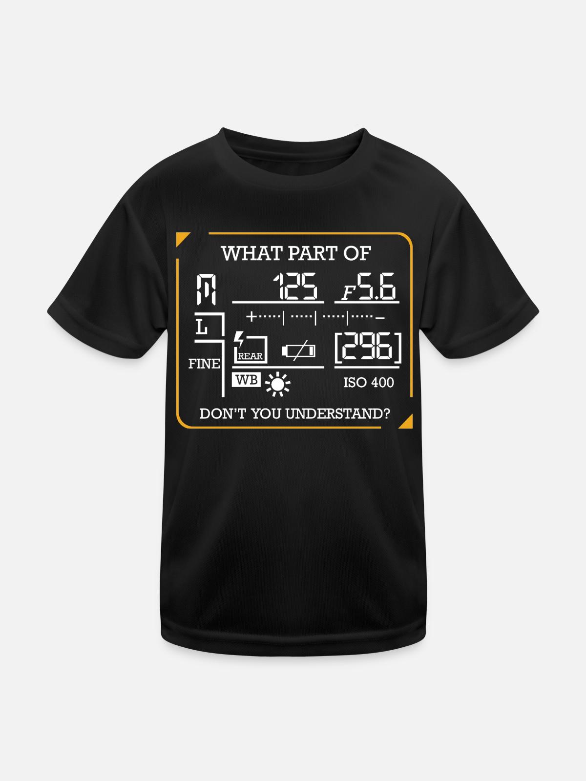 photographer - Kids Functional T-Shirt - black - Front