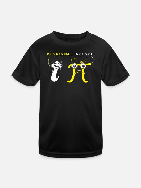 Mathematik Rational Get Real Mathe - Kinder Funktions-T-Shirt - Schwarz